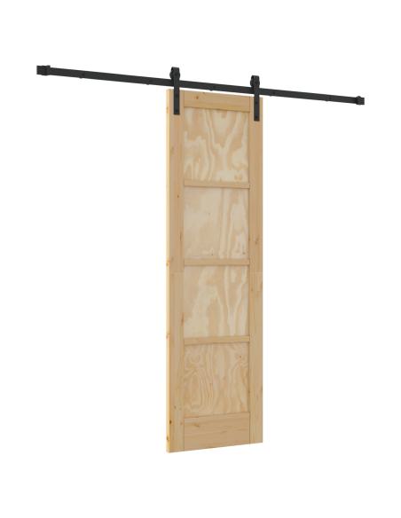 Porta scorrevole Marrone 61 x 198,5 cm Pino massello