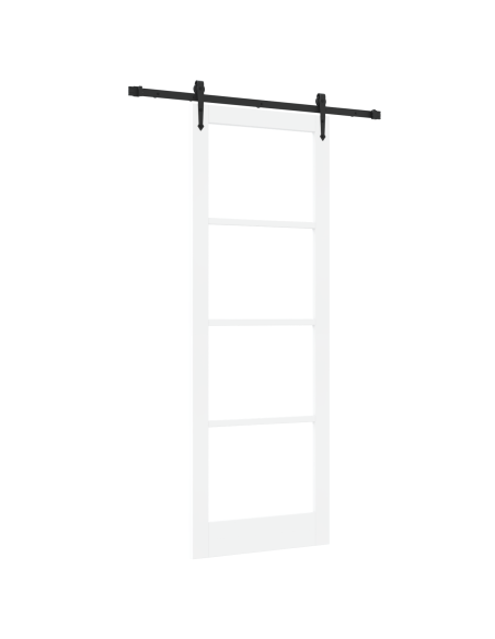 Porta scorrevole  con hardware "ORKDAL" Bianco 83x232 cm, Porta interna  con vetro "ORKDAL" Bianco 83x232x4 cm