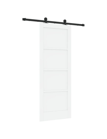 porta scorrevole  con set di accessori 'ORKDAL'bianca in legno massello di pino, porta interna  'ORKDAL'bianca 78x202x4 cm in le
