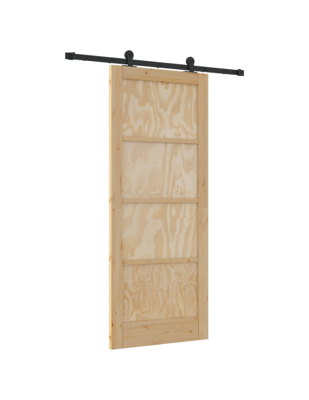 Porta Scorrevole con Set di Montaggio 'ORKDAL'in Legno Massello di Pino