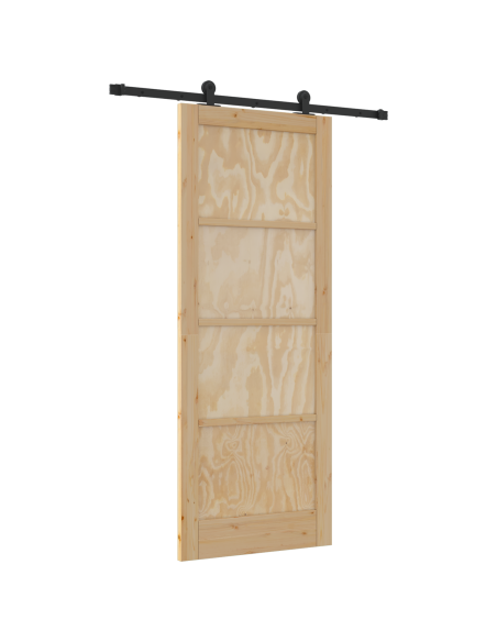 Porta Scorrevole con Set di Ferramenta 'ORKDAL'Legno Massello di Pino