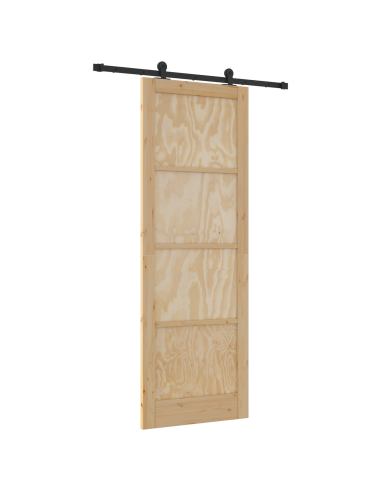 Porta scorrevole ORKDAL Marrone 83 x 232 cm Pino massello