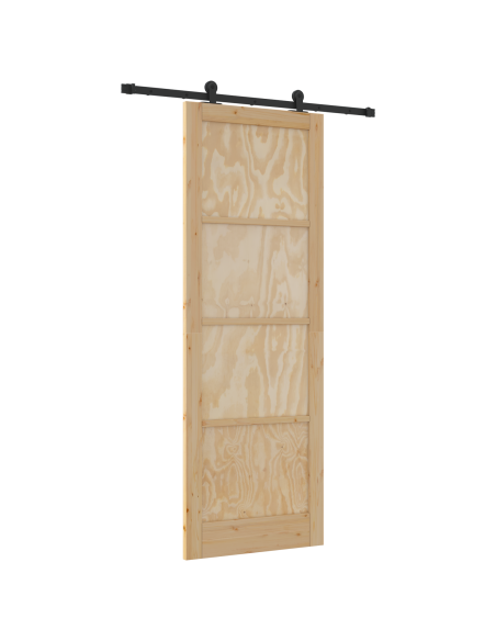 Porta scorrevole ORKDAL Marrone 83 x 232 cm Pino massello