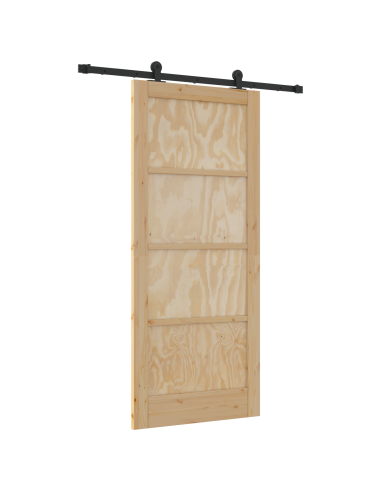 Porta scorrevole ORKDAL Marrone 86 x 198,5 cm Pino massello