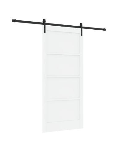 Porta scorrevole Bianco 93 x 202 cm Pino massello