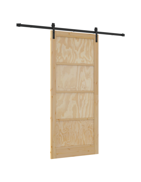 Porta scorrevole Marrone 93 x 211 cm Pino massello