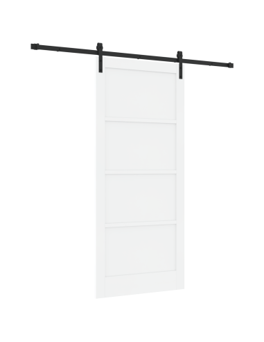 Porta scorrevole Bianco 93 x 211 cm Pino massello