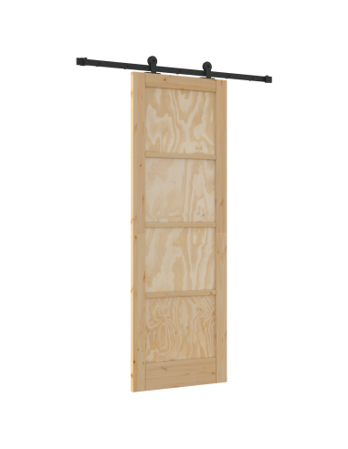 Porta scorrevole ORKDAL Marrone 73,5 x 211 cm Pino massello