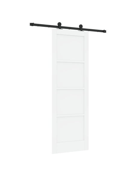 Porta Scorrevole con Set di Ferramenta 'ORKDAL'Bianca Legno Massello di Pino