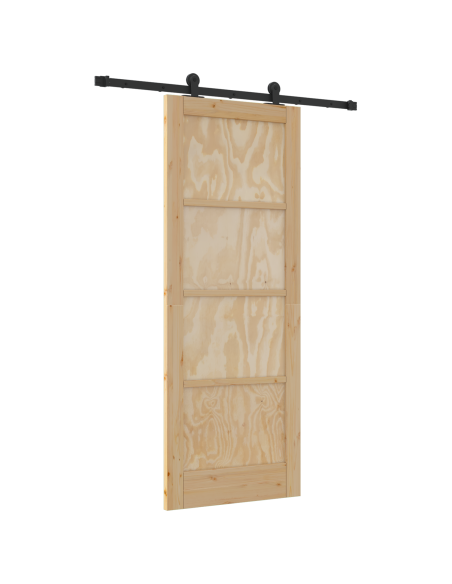 Porta Scorrevole  con Set di Ferramenta "ORKDAL" Legno Massello di Pino, Porta Interna  "ORKDAL" 78x202x4 cm Legno Massello di P