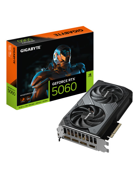 GIGABYTE GeForce RTX 5060 WINDFORCE OC 8G Scheda Grafica - 8GB GDDR7, 128bit, PCI-E 5.0, 2512 MHz Frequenza core, 3 x DisplayPor