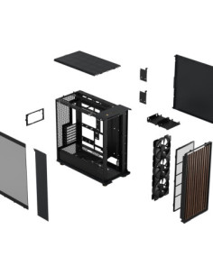 FRACTAL CASE MID TOWER NORTH XL RC CHARCOAL BLACK TG DARK (MB con inverso c