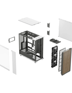 FRACTAL CASE MID TOWER NORTH XL RC CHARCOAL WHITE TG CLEAR (MB con inverso