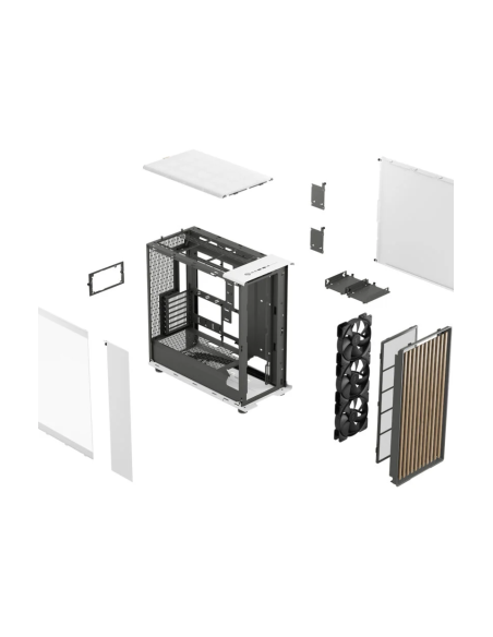 FRACTAL CASE MID TOWER NORTH XL RC CHARCOAL WHITE TG CLEAR (MB con inverso