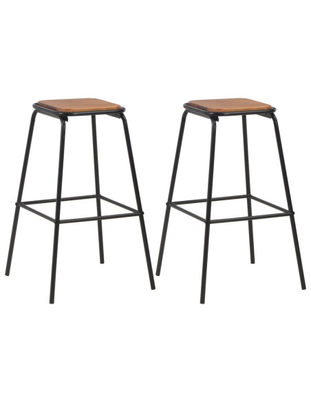 Set da Bar 3 pz in Acciaio Nero Marrone