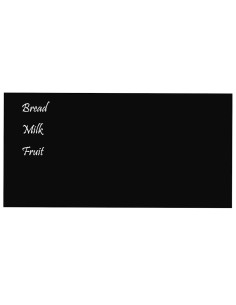 Lavagna Magnetica a Parete Nera 100x50 cm Vetro Temperato 2