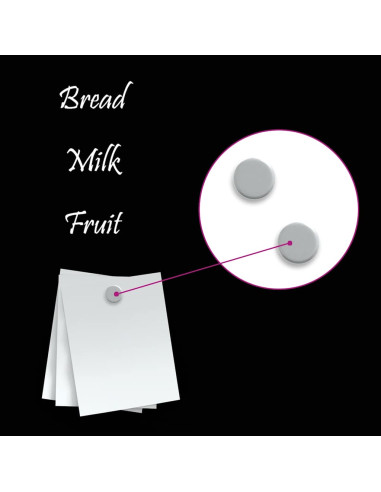 Lavagna Magnetica a Parete Nera 100x50 cm Vetro Temperato