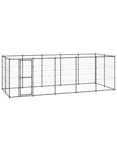 Gabbia per Cani da Esterno in Acciaio 12,1 m²