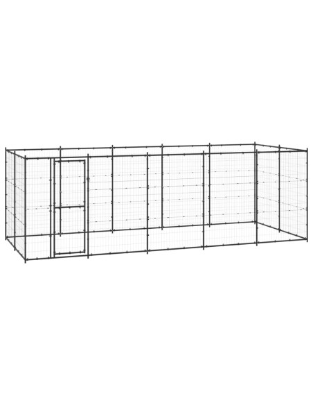 Gabbia per Cani da Esterno in Acciaio 12,1 m²