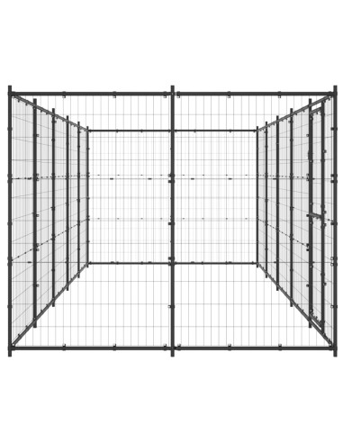 Gabbia per Cani da Esterno in Acciaio 12,1 m²