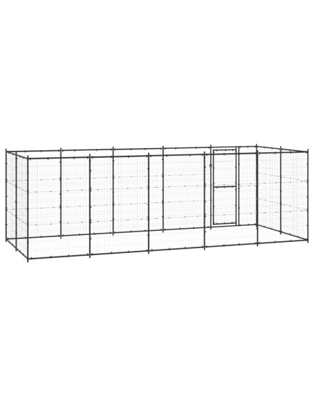 Gabbia per Cani da Esterno in Acciaio 12,1 m²