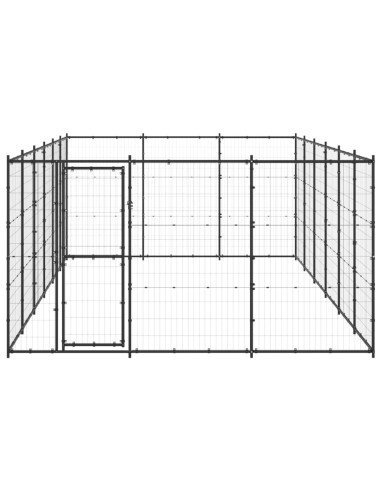 Gabbia per Cani da Esterno in Acciaio 21,78 m²
