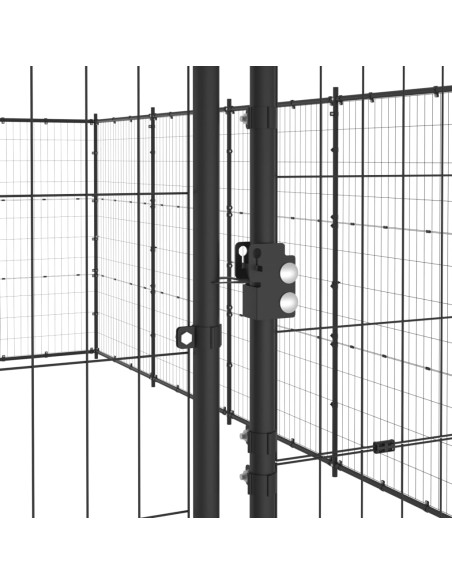 Gabbia per Cani da Esterno in Acciaio 21,78 m²