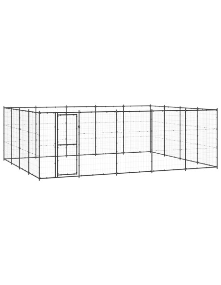 Gabbia per Cani da Esterno in Acciaio 24,2 m²