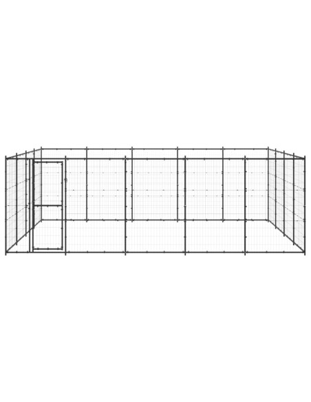 Gabbia per Cani da Esterno in Acciaio 24,2 m²