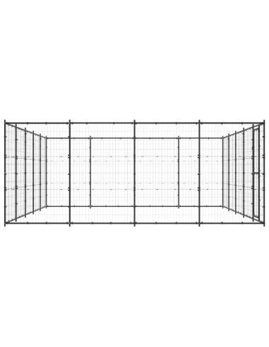 Gabbia per Cani da Esterno in Acciaio 24,2 m²
