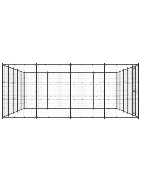 Gabbia per Cani da Esterno in Acciaio 24,2 m²
