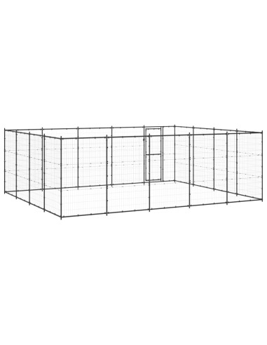 Gabbia per Cani da Esterno in Acciaio 24,2 m²