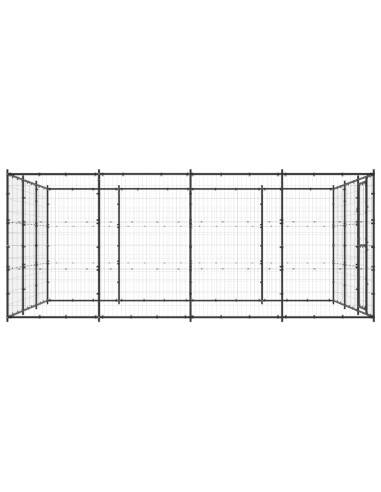 Gabbia per Cani da Esterno in Acciaio 14,52 m²