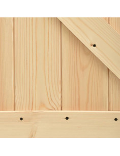 Porta Scorrevole con Set Hardware 100x210cm Legno Massello Pino