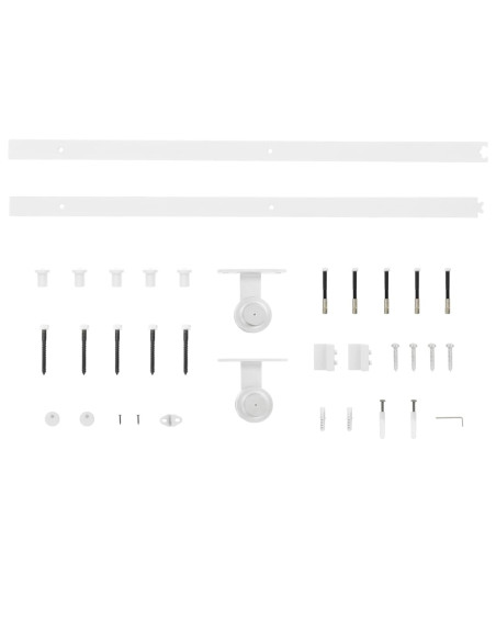 Porta Scorrevole con Set Hardware 100x210cm Legno Massello Pino