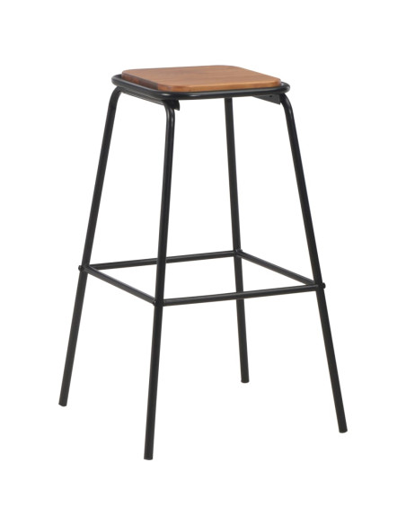 Set da Bar 3 pz in Acciaio Nero Marrone
