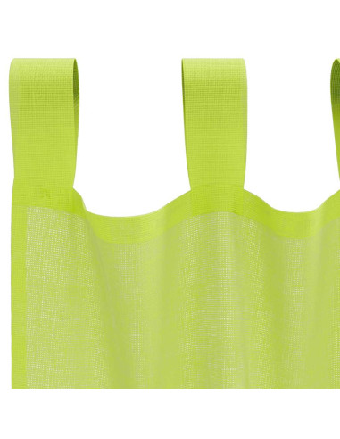 Tende in Voile con Linguetta 2 pz Verde Mela
