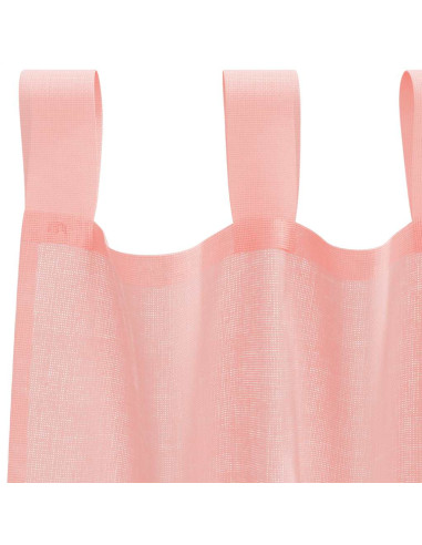 Tende in Voile con Tasche per Aste 2 pz Rosa