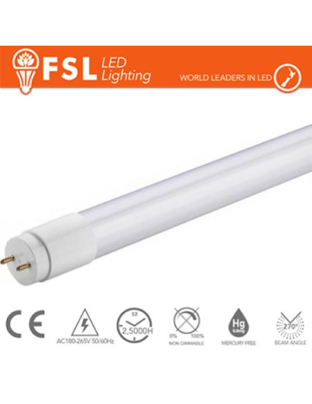 T8 LED Tubo Vetro - 24W 2300LM 6500K 150cm
