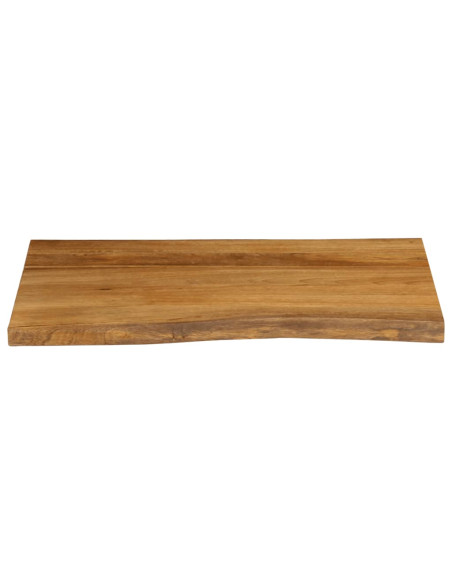 Piano per Tavolo 90x60x3,8cm Bordi Vivi in Legno Massello Mango