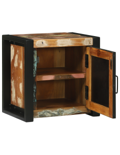 Mobile da Bagno con porta Marrone Legno Recuperato Massello 2