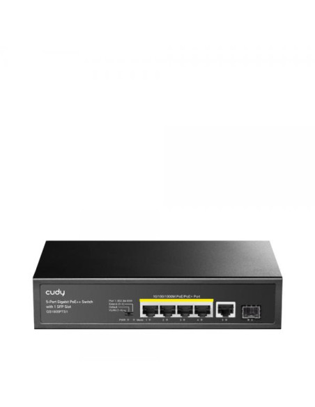 Cudy GS1005PTS1 switch di rete Gigabit Ethernet (10/100/1000) Supporto Power over Ethernet (PoE) Nero