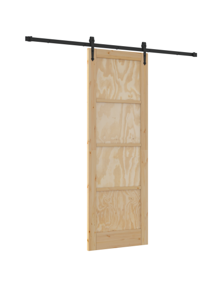 Porta scorrevole  con set di ferramenta 'ORKDAL'in legno massello di pino, Porta interna  'ORKDAL'73,5x211x4 cm in legno massell