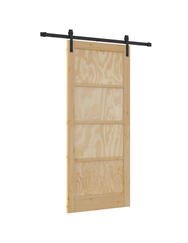 Porta scorrevole Marrone 86 x 198,5 cm Pino massello