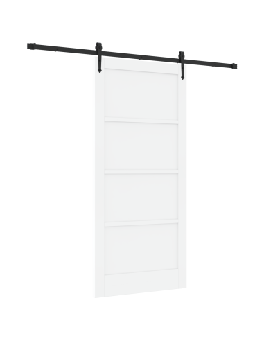 Porta scorrevole ORKDAL Bianco 93 x 202 cm Pino massello