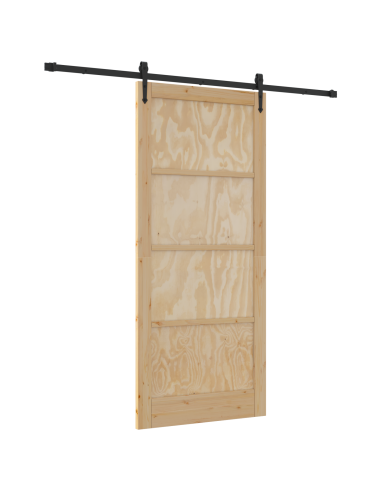 Porta scorrevole ORKDAL Marrone 93 x 211 cm Pino massello