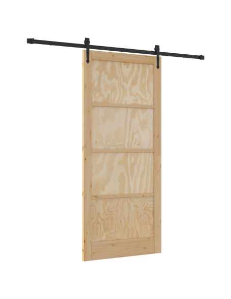 Porta Scorrevole con Set di Ferramenta 'ORKDAL'Legno Massello di Pino