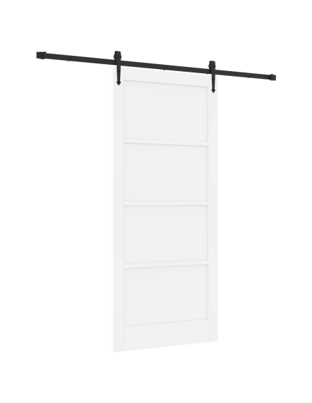 Porta scorrevole  con set hardware 'ORKDAL'Bianco Legno Massello Pino, Porta interna  'ORKDAL'Bianca 93x211x4 cm Legno Massello 