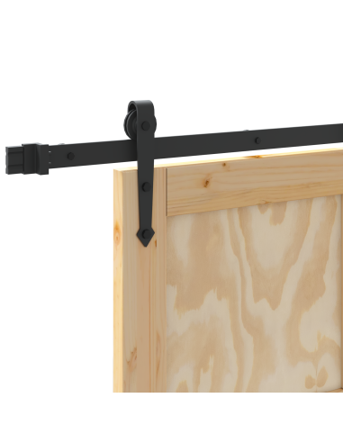 Porta scorrevole ORKDAL Marrone 93 x 202 cm Pino massello