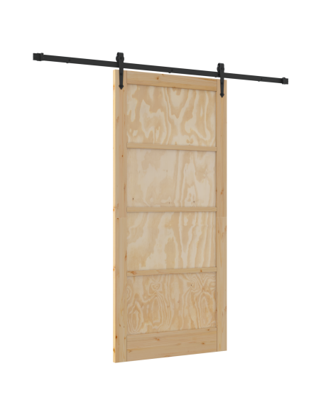 porta scorrevole  con set di accessori 'ORKDAL'in legno massello di pino, Porta interna